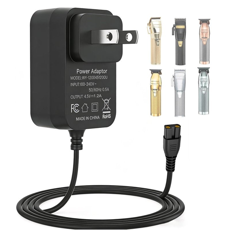 4.5V Charger Cord for BaByliss PRO Clipper & Trimmer FX870 FX788 FX787 FXSSM FX820 FX726 FX825, Power Adapter for BaByliss Barberology