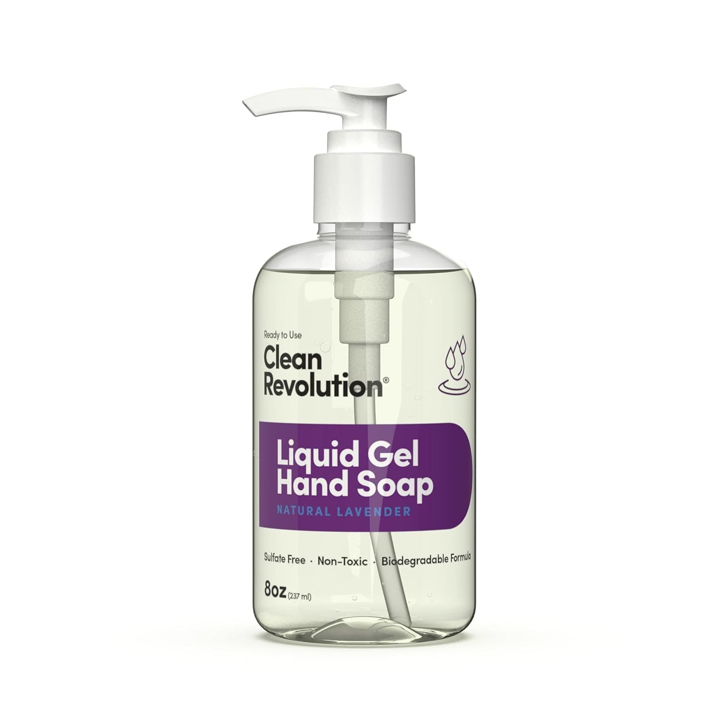 Liquid Gel Hand Soap - Natural Lavender Essential Oils | Silky Rich, Quick Lather, 128 Fl Oz