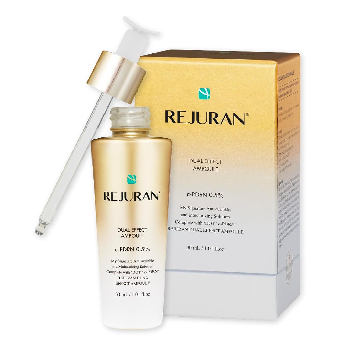 Rejuran® Dual Effect Ampoule - Korean Face Serum for Hydration, Firming & Radiance | 10mL Travel Size