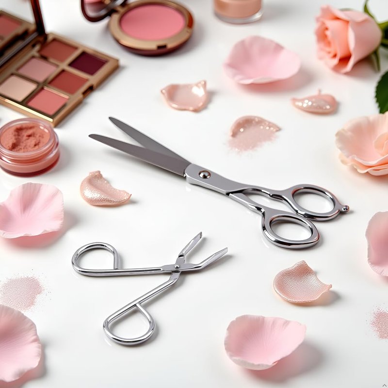Silver Stainless Steel Eyebrow Scissors Tweezers,Elbow Pliers Clip Scissors,Flat Tip Hair Plucker Hair Removal Tweezers, Shave and Hair Removal