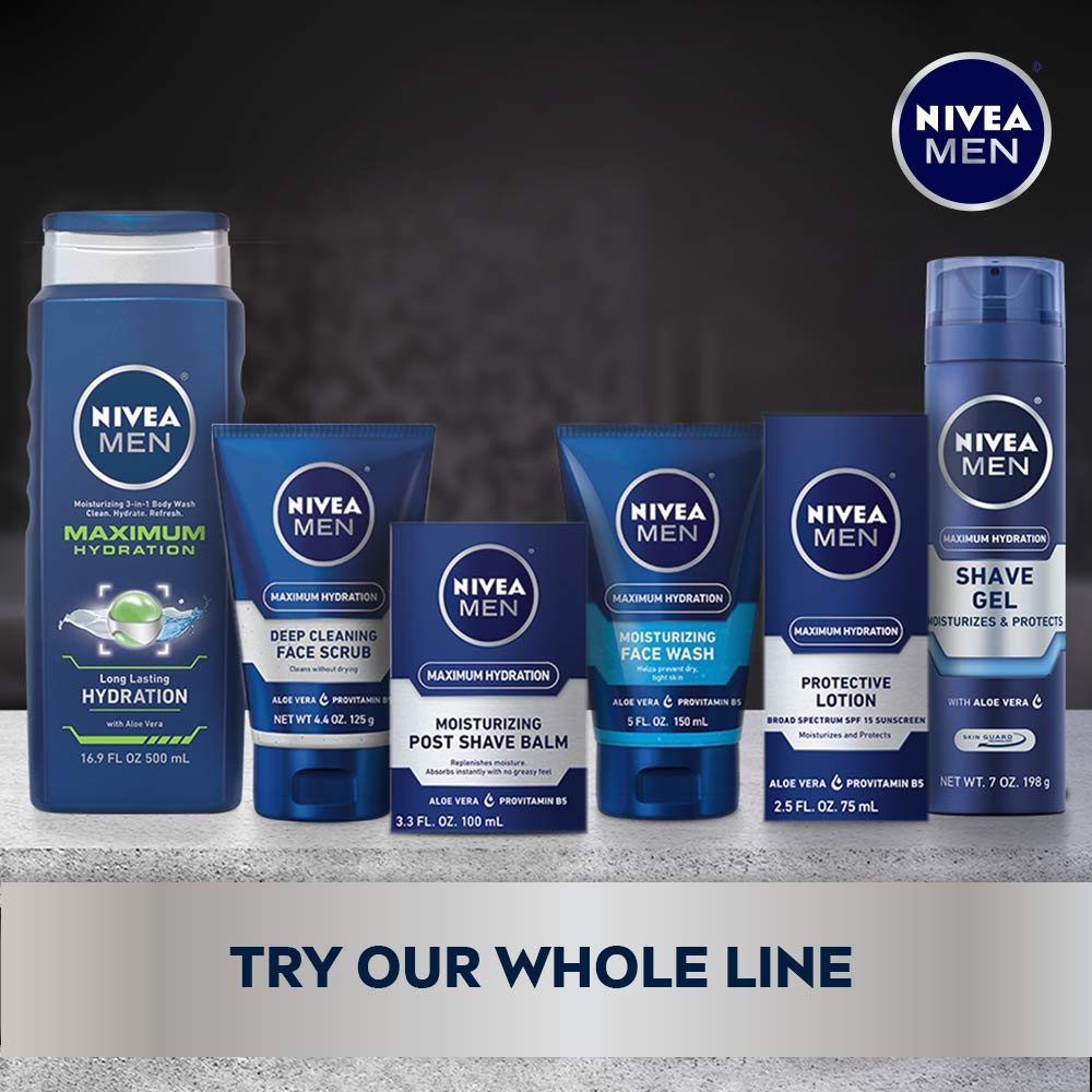 Nivea Men Maximum Hydration Moisturizing Post Shave Balm - No Greasy Feel - 3.3 fl. oz Bottle