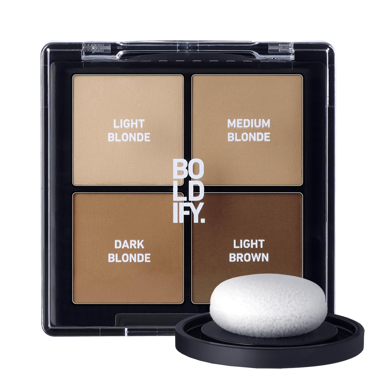 BOLDIFY Hairline Powder - Water-Resistant Root Touch Up for Gray Coverage | 10g Medium Brown, 24-Hour Stain-Proof