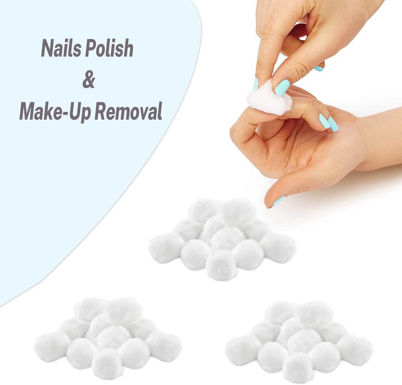 Jumbo Cotton Balls - Multi-Purpose Soft Natural Cotton for Facial Treatments & Makeup Removal | 70 Count