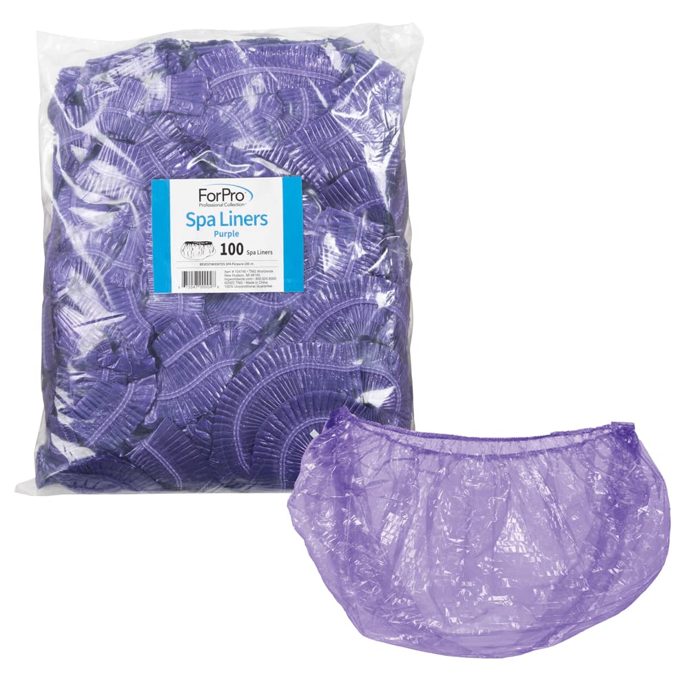 Professional Spa Liners - Disposable Pedicure Liners for All Spas | Clear, 100-Count