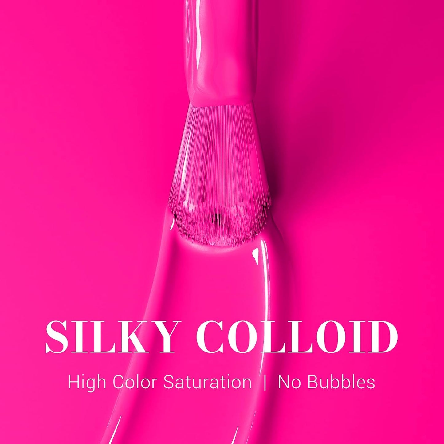 MelodySusie Neon Pink Gel Nail Polish - Bright Hot Pink Soak Off UV LED | 0.5 fl oz for DIY Nail Art & Manicure