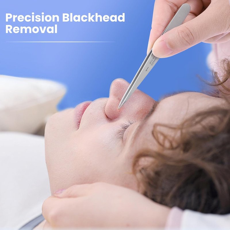 Precision Pointed Tweezers for Women - Eyebrow, Chin Hair & Ingrown Hair Removal | Silver