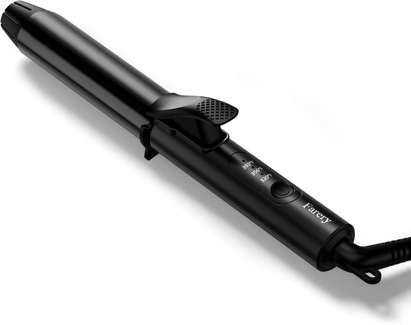 Travel Curling Iron - 1 Inch Mini Ceramic Curler with Adjustable Temperature & Dual Voltage | Includes Storage Bag