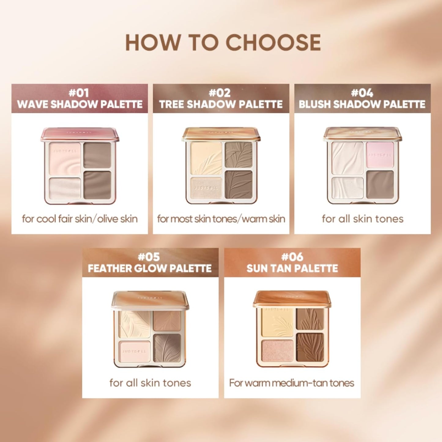 Highlight & Contour Palette - All-in-One Matte Face Makeup for Warm Skin Tones | Blendable Compact for Beginners