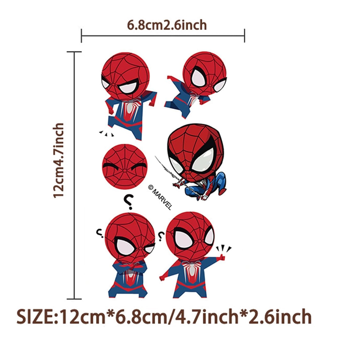Spiderman Temporary Tattoos - 10 Sheets of Fun Kids' Party Favors | Cute Cartoon Stickers for Birthdays & Rewards