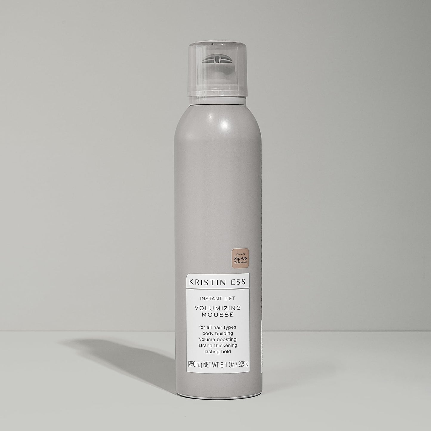 Kristin Ess Hair Instant Lift Volumizing Mousse with Castor Oil - Boosts Volume + Thickens, Body Building, Lasting Hold, Non Sticky, For Curly, Wavy + Straight Hair, 8.1 Oz