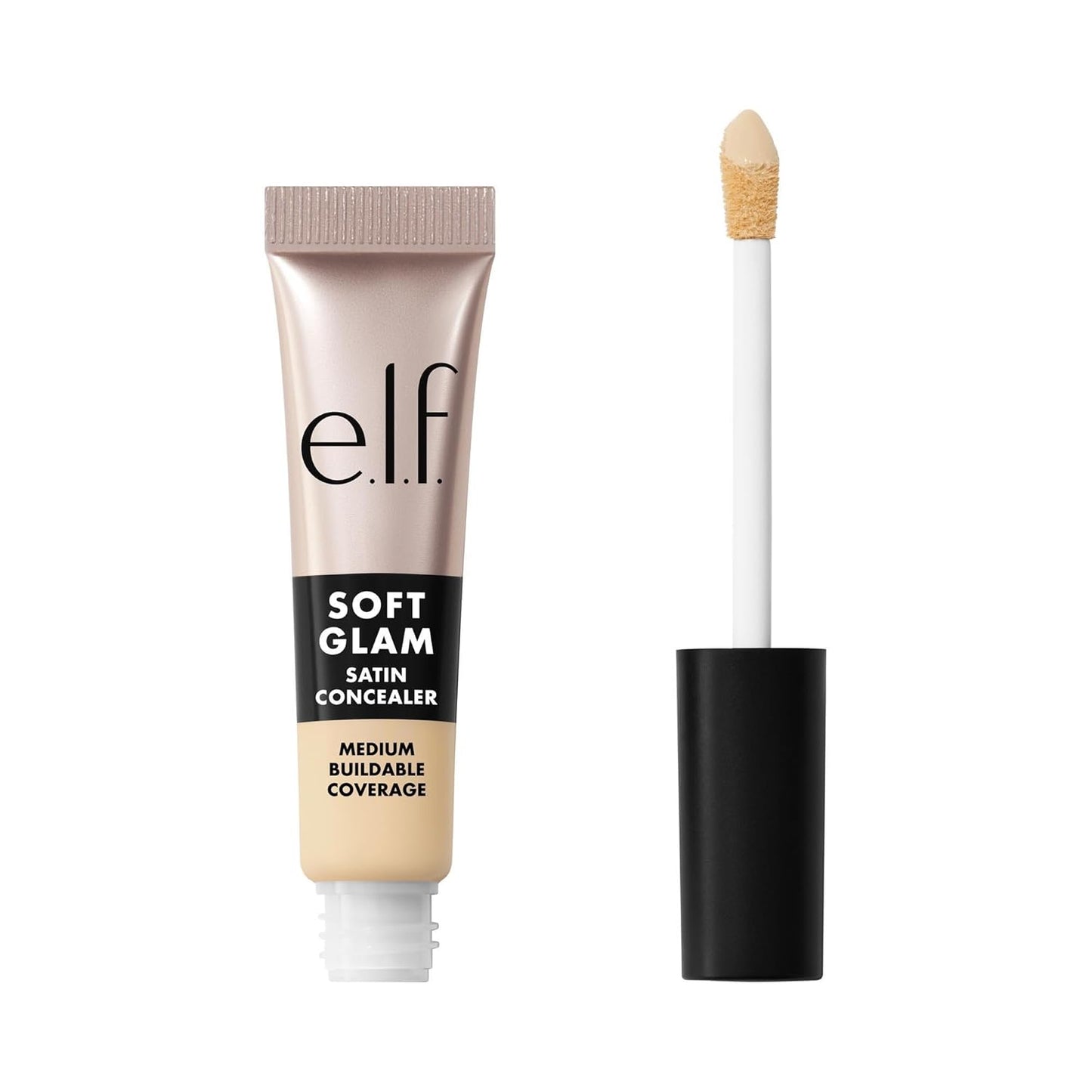 e.l.f. Soft Glam Satin Concealer - Medium Coverage, Crease-Resistant, Vegan | 12 Fair Warm