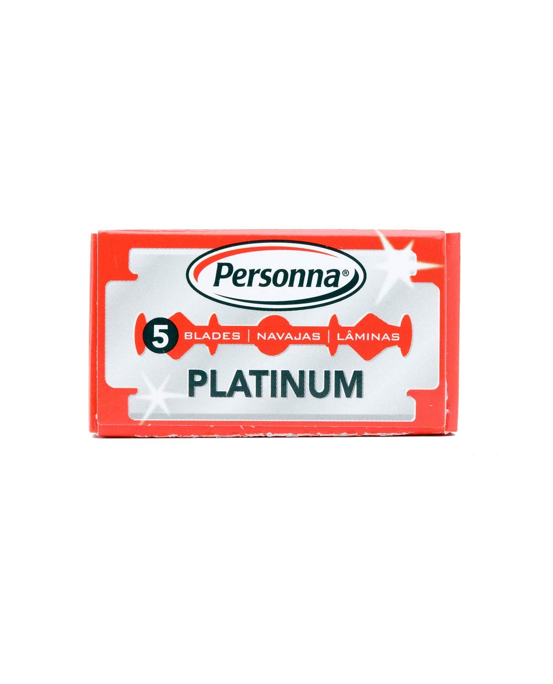 Personna Platinum Red Chrome Double Edge Stainless Steel 100 Blades 20BX