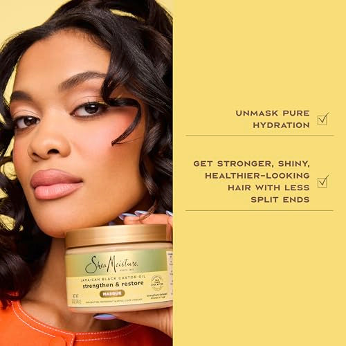 Shea Moisture Jamaican Black Castor Oil Treatment Masque - 11.5oz Deep Conditioner for Damaged Hair