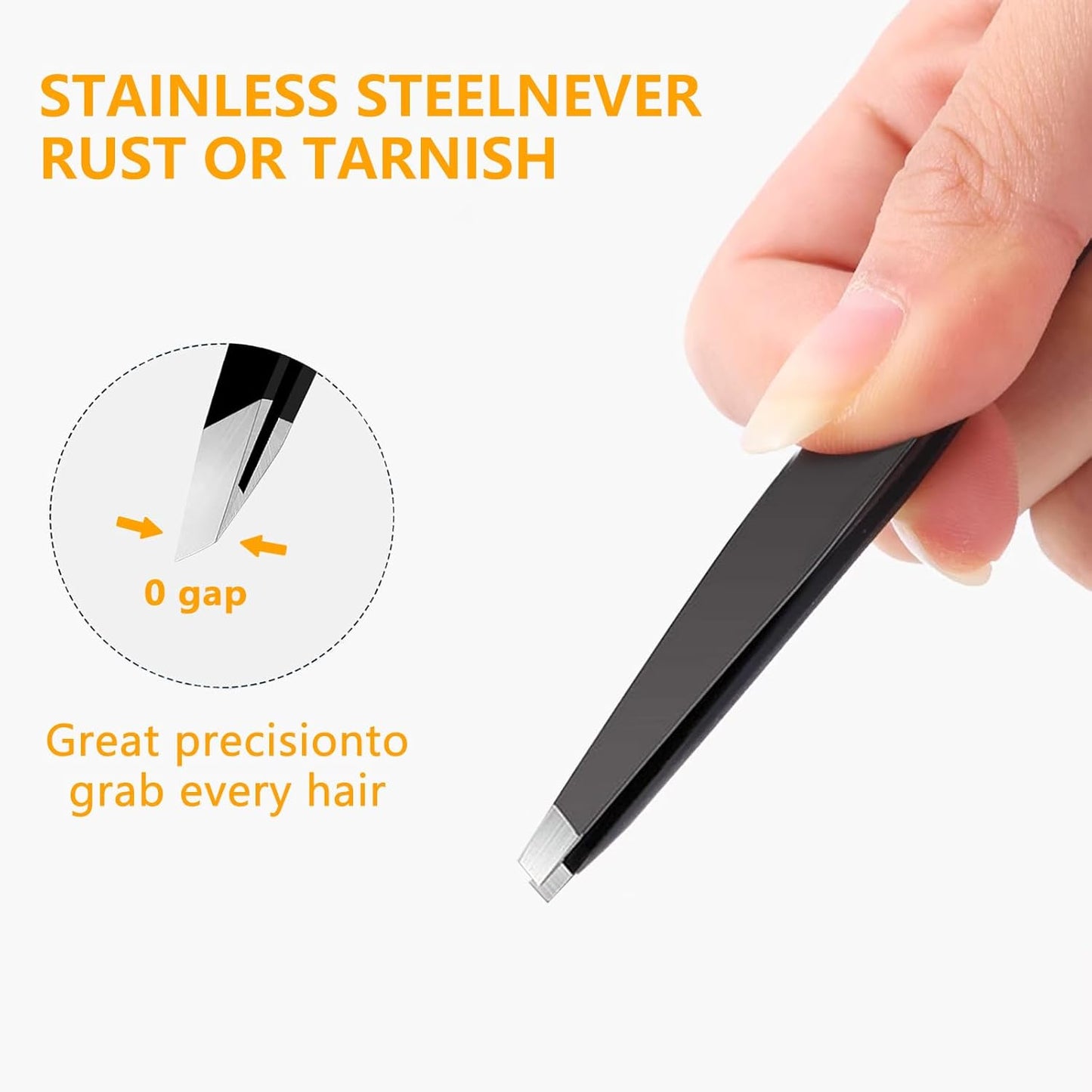 Stainless Steel Tweezers Set - Precision Ingrown Hair & Splinter Remover | 4 PCS