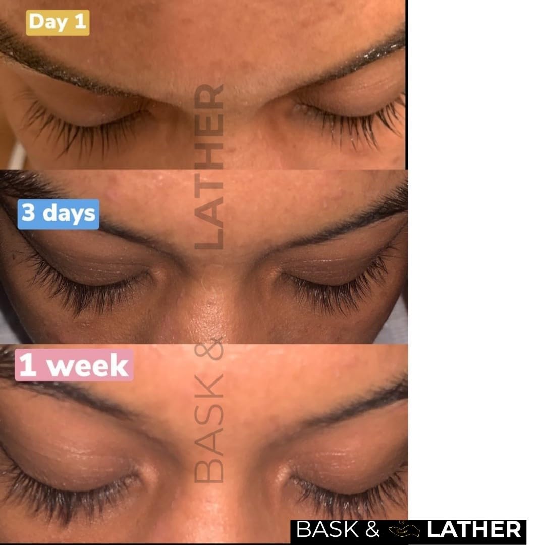 Lash Serum for Thicker, Fuller Eyelashes & Brows - Castor & Jojoba Oil, 3 Month Supply with Brush Applicator