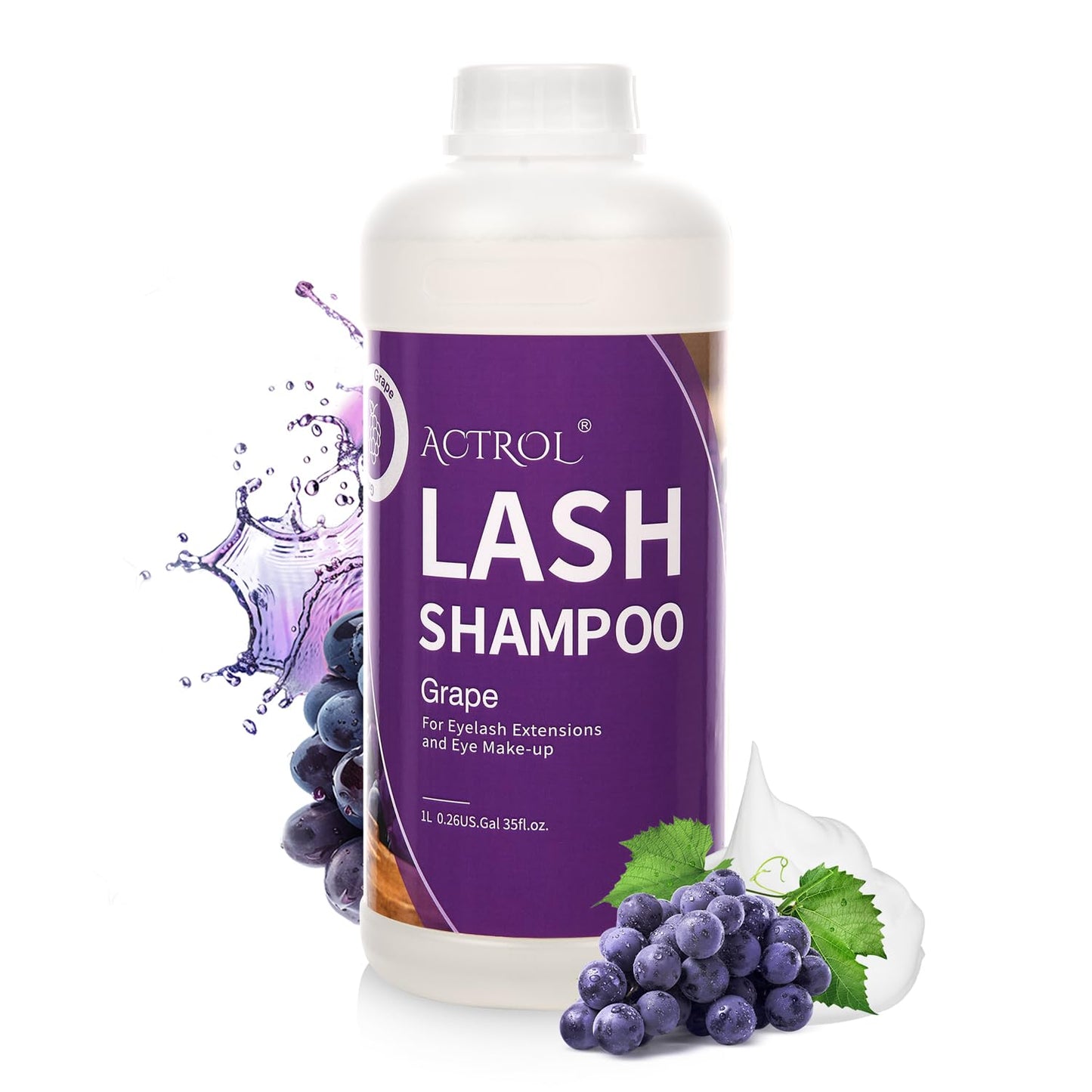 Eyelash Extension Cleanser - Natural Aloe Foaming Shampoo 60ML | Paraben & Sulfate Free, Non-Irritating
