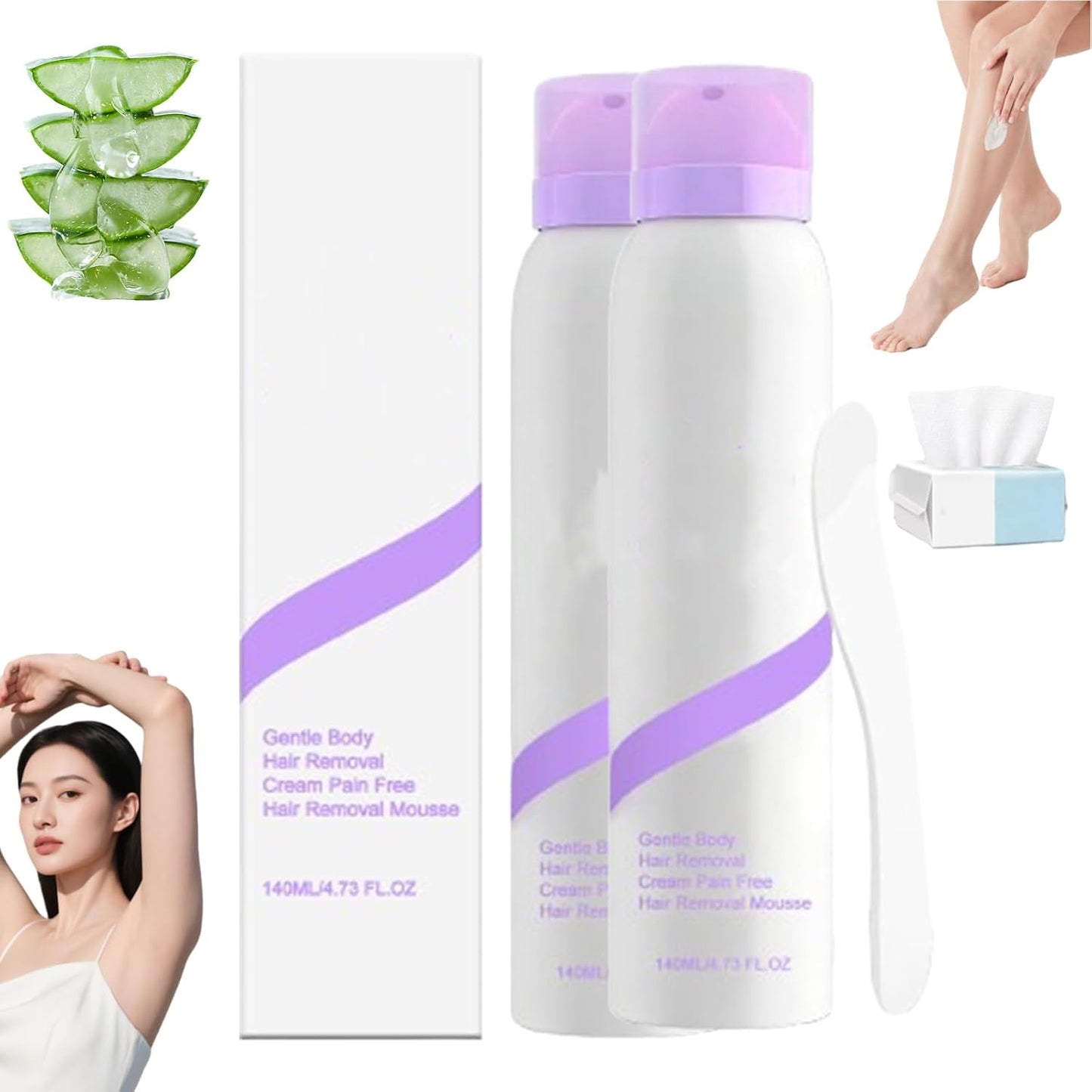 Pain-Free Hair Removal Spray - Gentle Formula for All Skin Types | Unisex Use