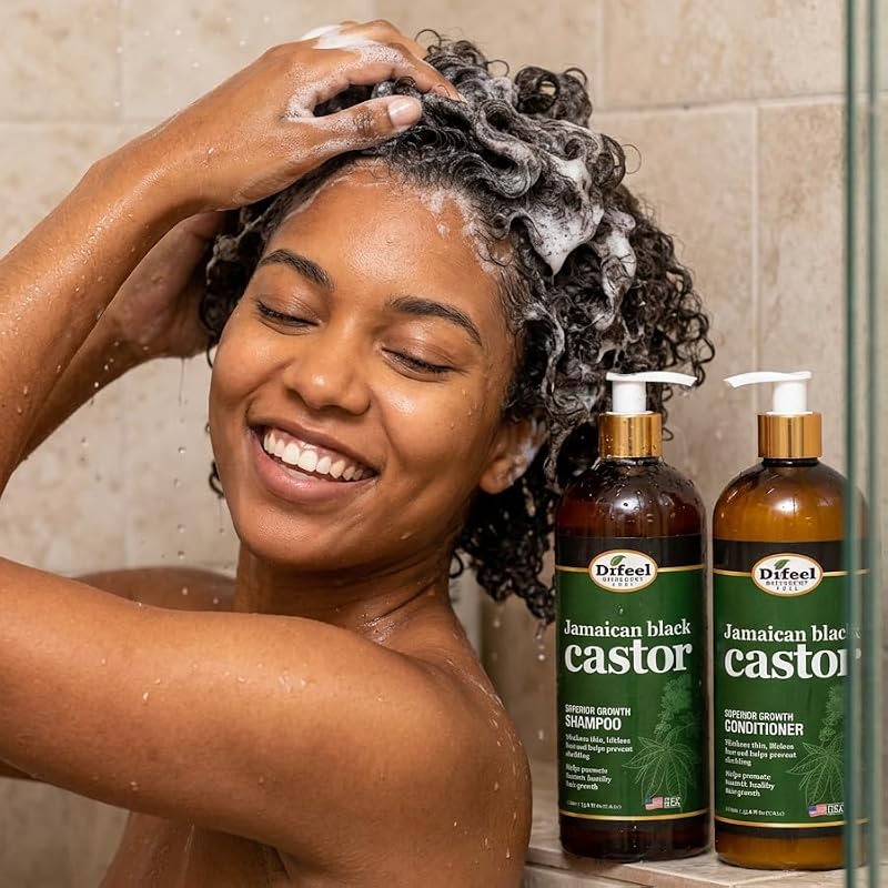 Difeel Jamaican Black Castor Oil Hair Growth Shampoo 33.8 oz - Strengthening & Nourishing