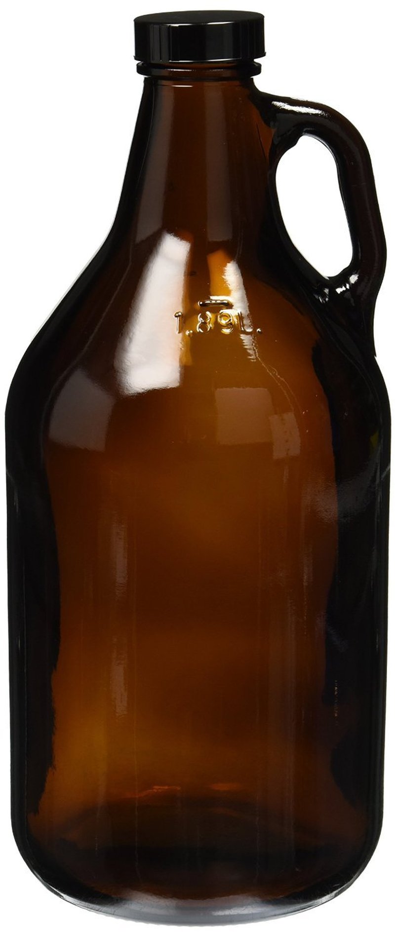 Home Brew Ohio 1/2 Gallon Amber Growler With 38 mm Polyseal Lid