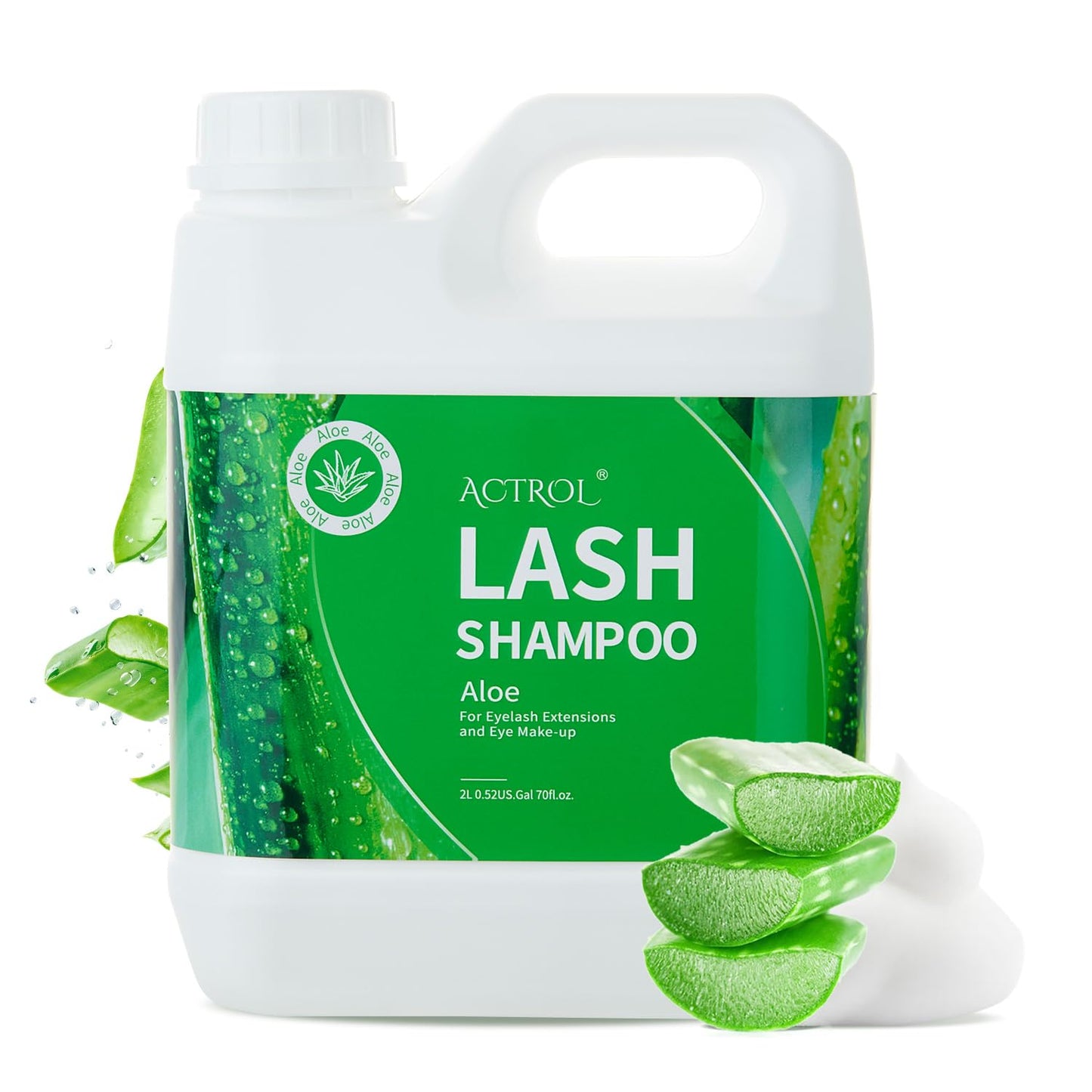 Eyelash Extension Cleanser - Natural Aloe Foaming Shampoo 60ML | Paraben & Sulfate Free, Non-Irritating