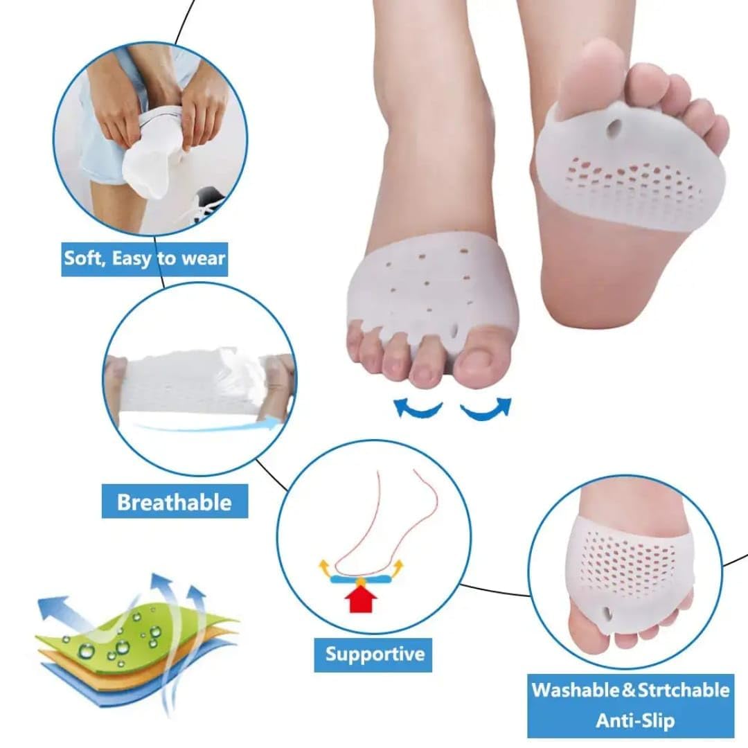Silicone Toe Separators for Bunions & Overlapping Toes - Gel Spacers for Pain Relief | Soft Breathable Alignment Sleeves (2 Pairs)