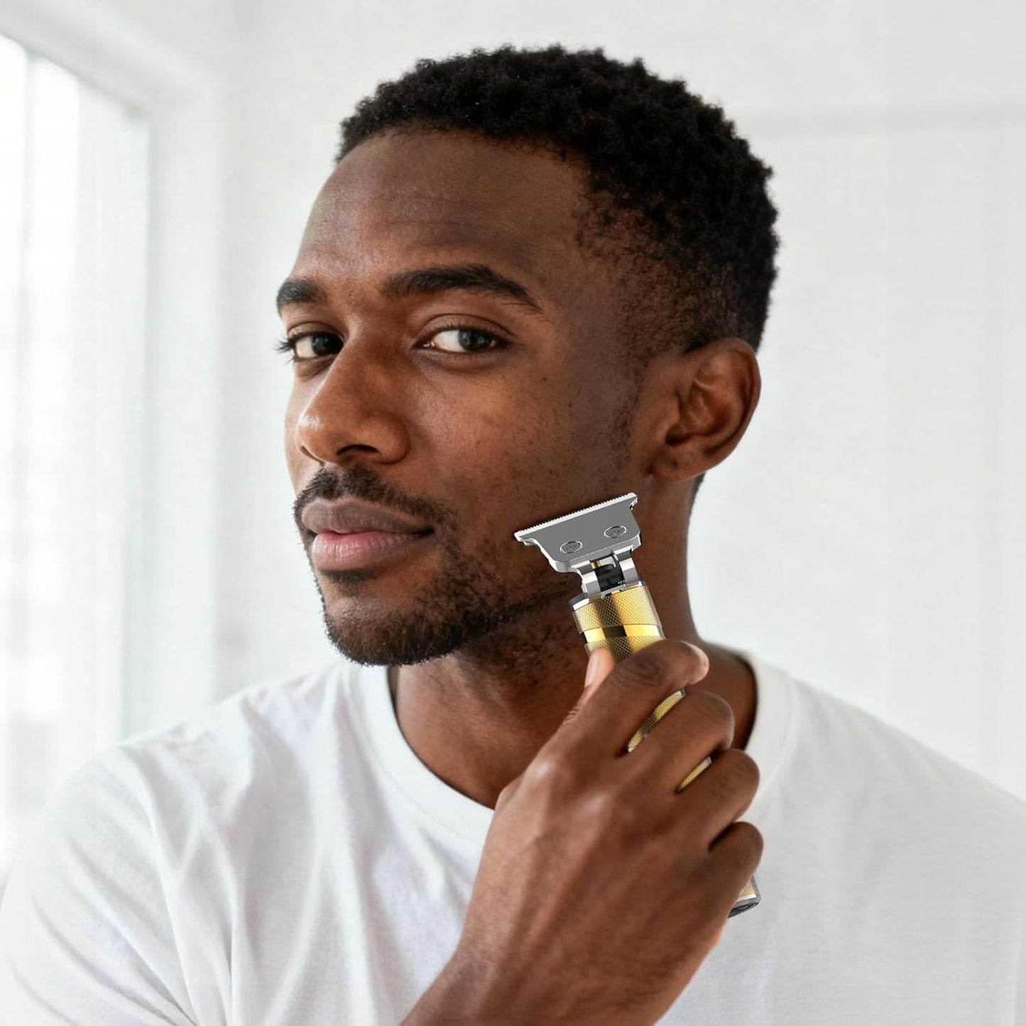 Beard Trimmer & Hair Trimmer for Men - Professional Electric Razor with T Blade Precision Edgers | Ideal for Mustache & Facial Hair Cutting