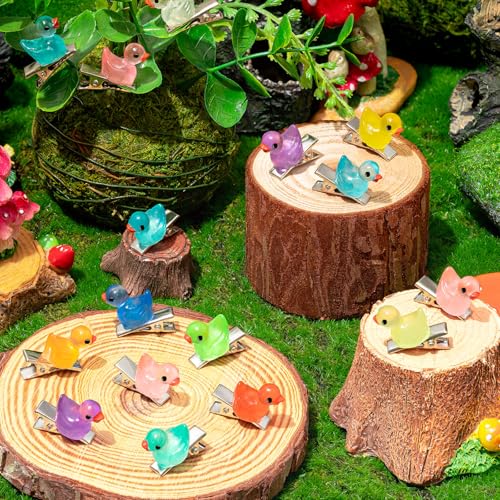 84Pcs Glow Duck Sprouts Rave Hair Clips - Colorful Accessories