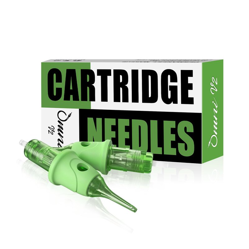 POPUPMU Tattoo Cartridge Needles 1RL 0.35mm #12 Standard Finger Ledge Permanent Makeup Lips Hairstrokes Cartridges Lining Needle for Scalp Micropigmention Rotary Tattoo Gun Kit Supply 1201RL (OMNI V2)