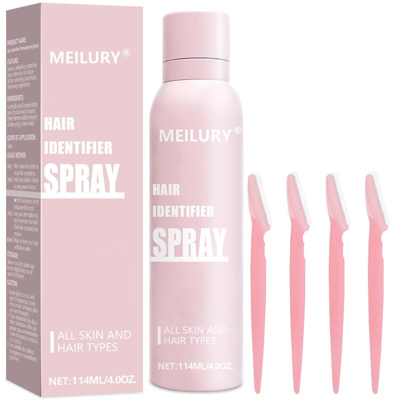 Hair Identifier Spray for Face Shaving,Moisturizing and Skin Care Dermaplaner Spray, Glow Reveal Face Spray for Face Dermaplaning, Peach Fuzz Remover for Women Face (1pc)