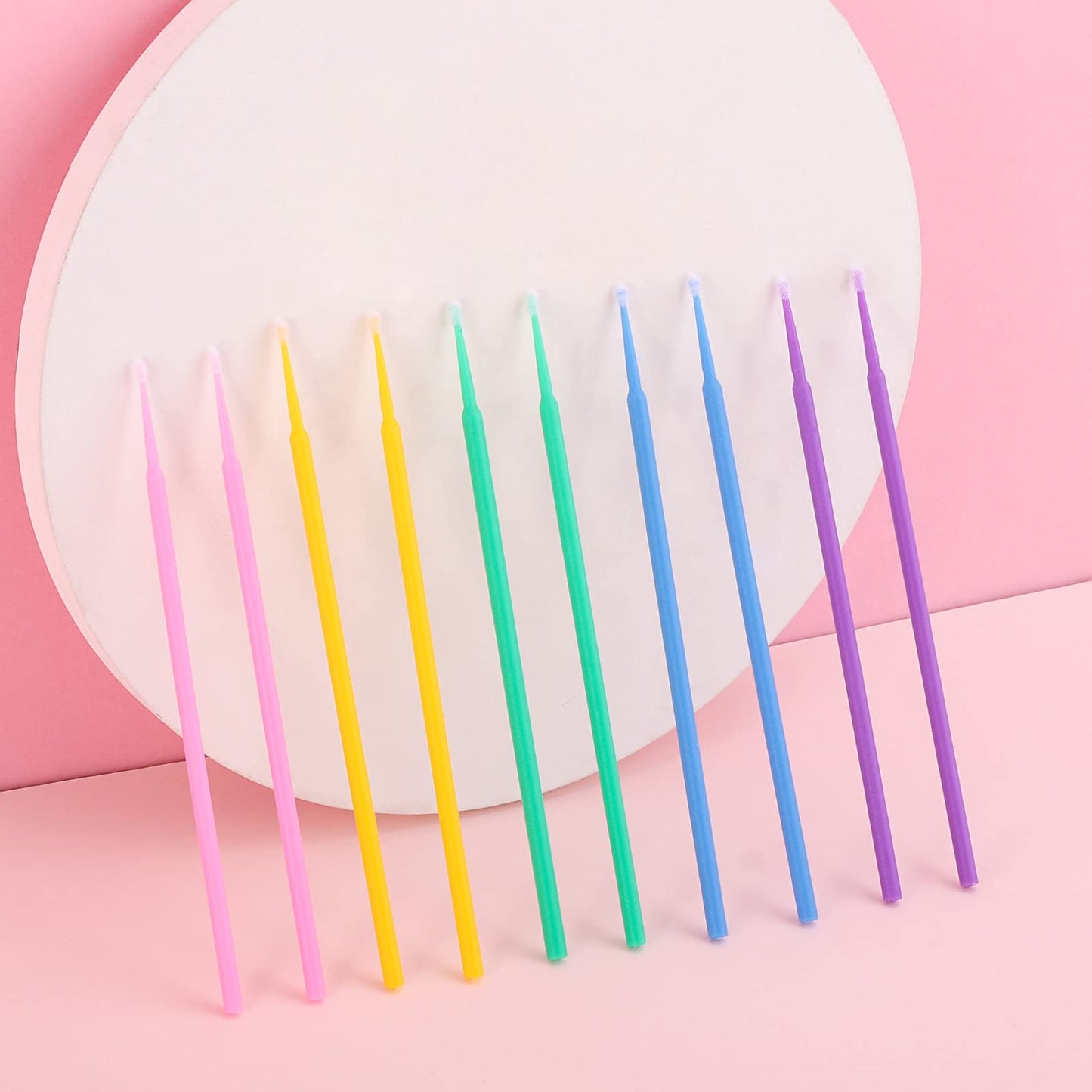 500 Pcs Micro Applicator Brush, Micro Swabs, Disposable Eye Lashes Mascara Wands for Eyelash Extension Tbestmax