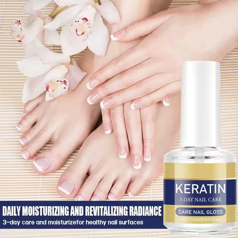 Keratin Nail Treatment - Strengthening Oil with Aloe Vera & Lavender | 2-Piece Set for Repairing Weak Nails
