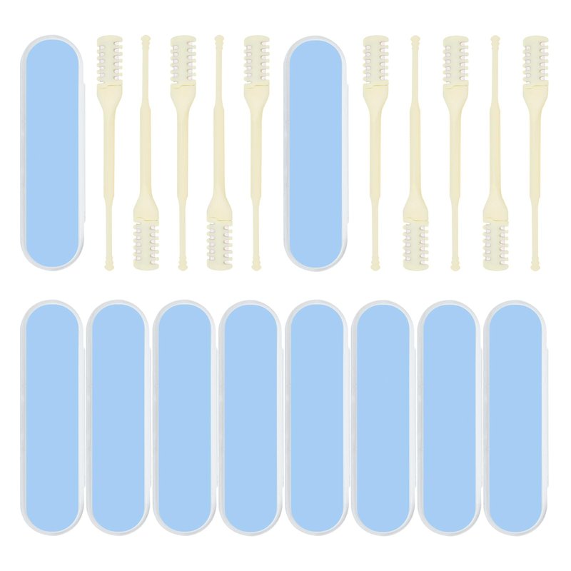 Huakaile 50 Pieces 360° Rotating Nose Trimmer Women, Double-Sided Nose Hair Remover Cutter, 2-in-1 Nasal Hair Trimmer with Ear Picker Manual Portable Knife Razor Clippers for Men Female (50)