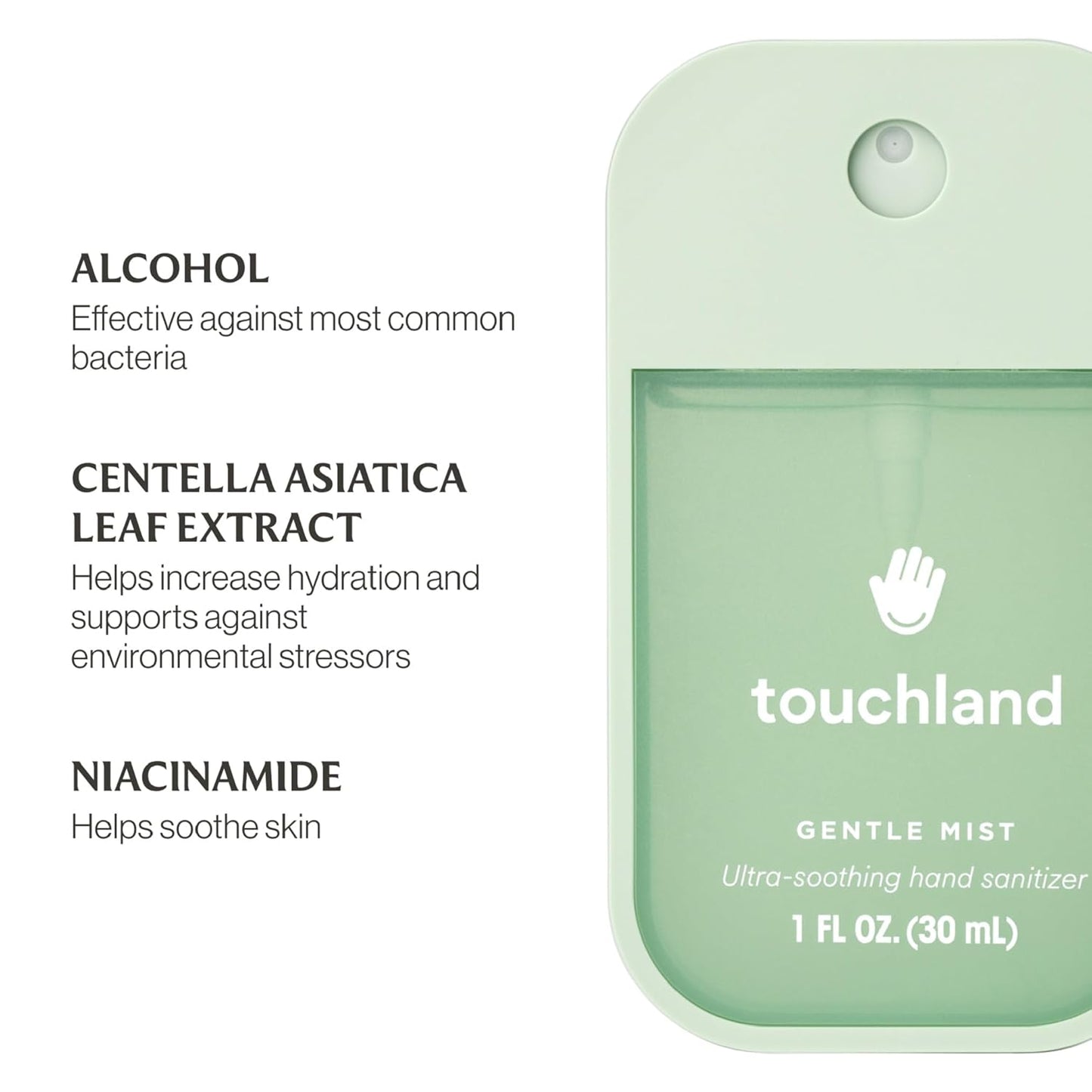 Touchland Hand Sanitizer Spray Set - Glow & Gentle Formula | Travel Size