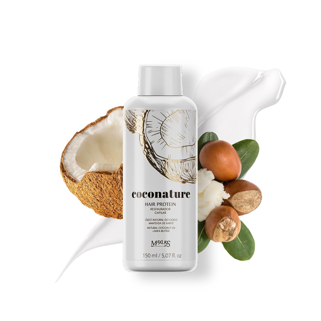 COCONATURE Hair Protein | Formaldehyde-Free Smoothing Treatment with Natural Coconut Oil & Shea Butter | Deep Repair, Frizz Control, Shine & Volume Reduction