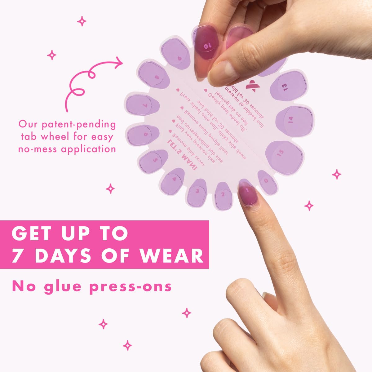 Olive & June Classic Super Stick Mani Summer Press On Nails | No Glue Needed | 32 Tab Nails 16 Sizes | Non-Toxic Tabs Easy On-Off Non-Damaging | 7-Day Wear | Short, Round | Lollipop Cherry Red