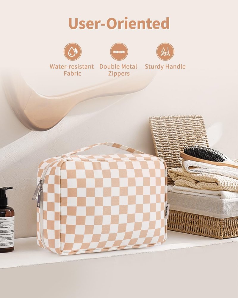 Narwey Small Hanging Travel Toiletry Bag - Makeup Organizer for Women | Compact Design, Multiple Compartments