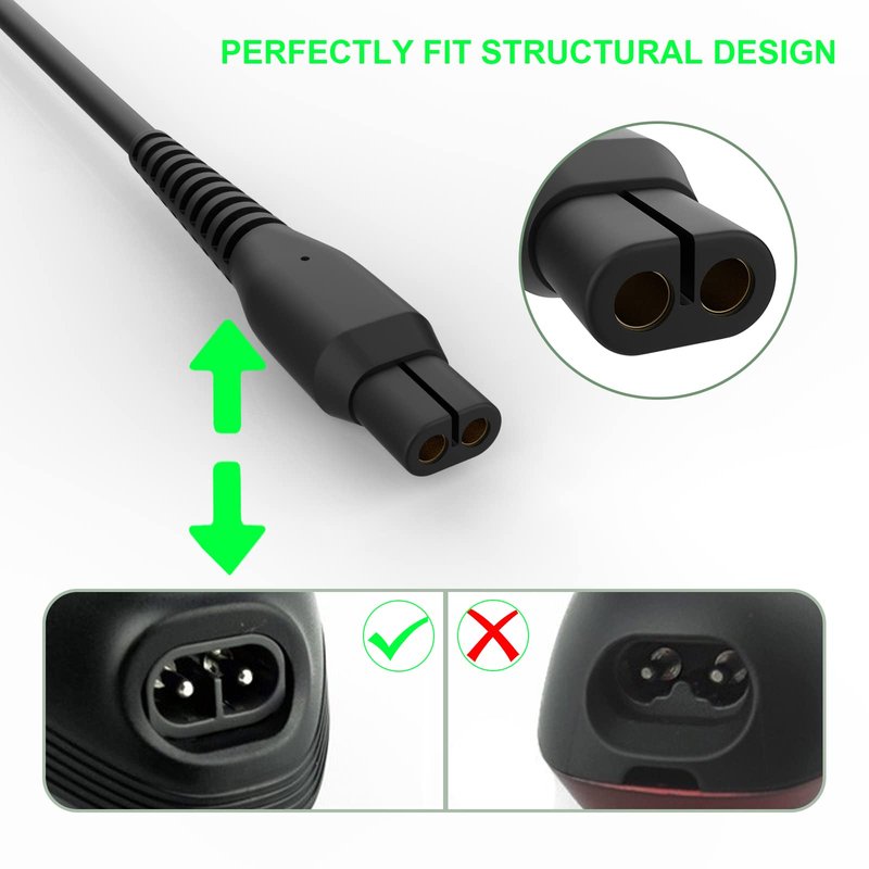 4.3V Replacement Oneblade Shaver Charger Cord Power Adapter Compatible with Philips OneBlade QP2520/90, QP2520/72, QP2520/70, A00390 Series All-in-One Grooming Trimmer & Hybrid Electric Razor