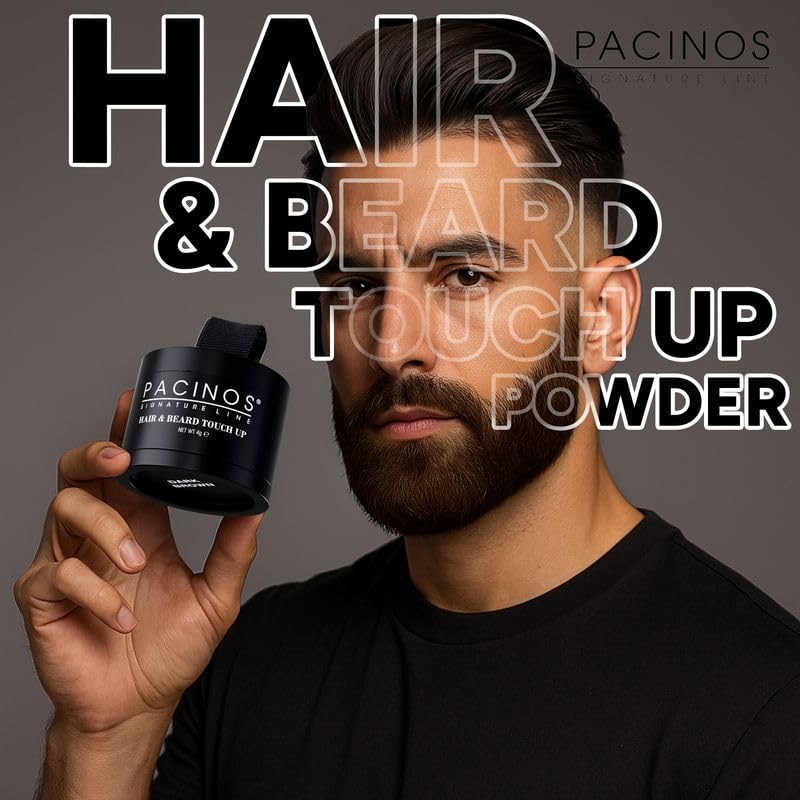 Pacinos Instant Hair and Beard Touch Up Powder - Dark Brown