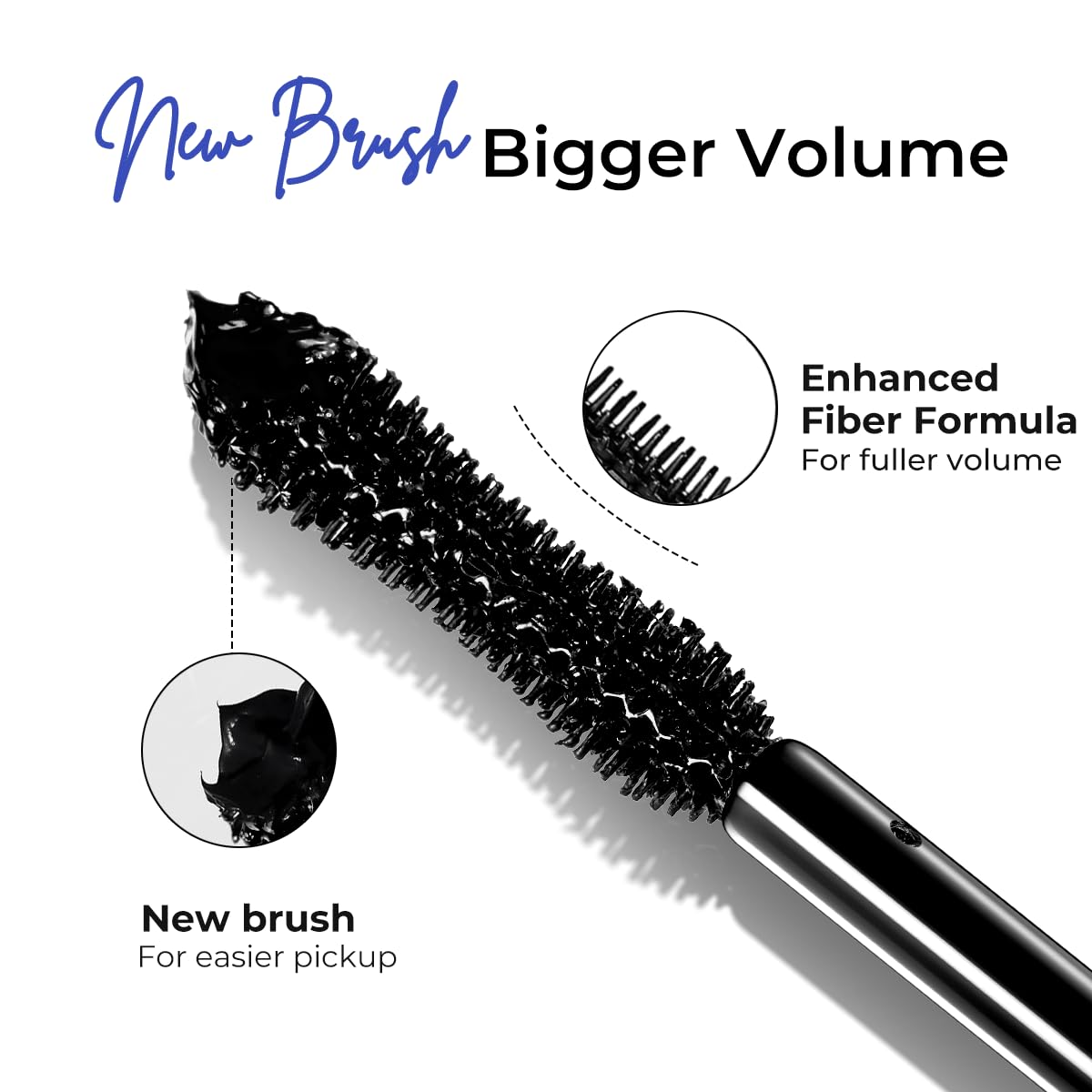 SACE LADY Black Mascara - Extra Volume & Lengthening Formula | Smudge-Proof, Clump-Free Eye Makeup