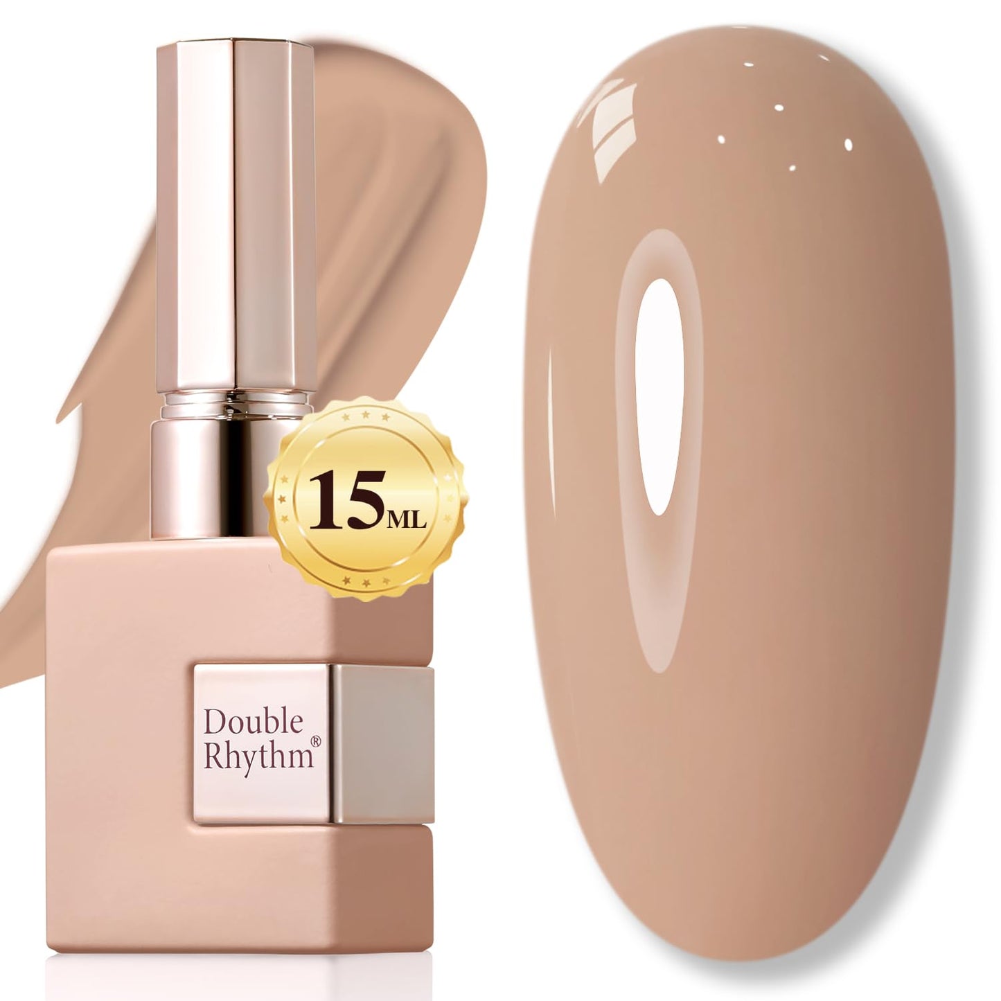 Gel Nail Polish - Double Rhythm 15ML Pearl White Soak Off for Art Manicure | DIY at Home