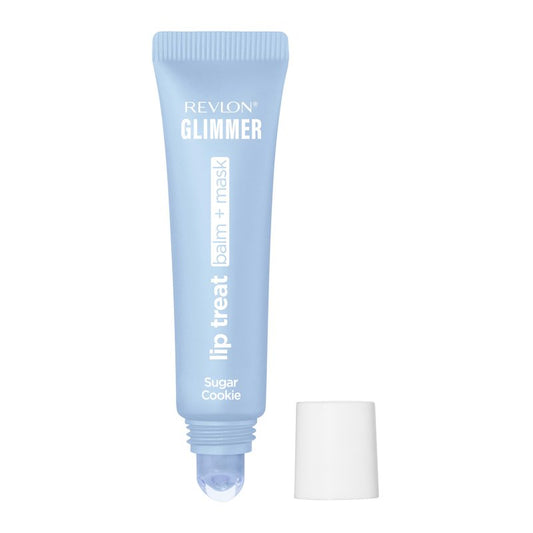 Revlon Glimmer Lip Treat Balm + Mask, Overnight Peptide Lip Treatment, Hydrating, 008 Sugar Cookie, 0.4 fl oz