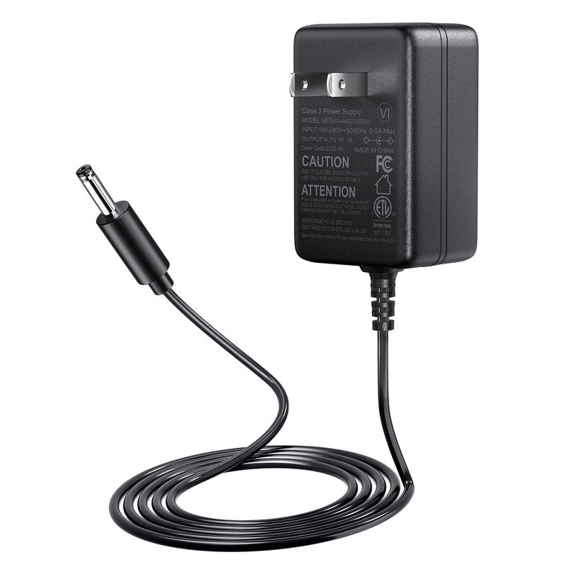 SoulBay 4.2V Charger Cord for Wahl Trimmer Clipper 9818 9818L 9854L WNT-8 WNT-9 9864 9876L 9880L 9888L Lithium Ion Beard Shaver Groomer S003HU0420060 S004mu0400090 Class 2 Power Supply Replacement