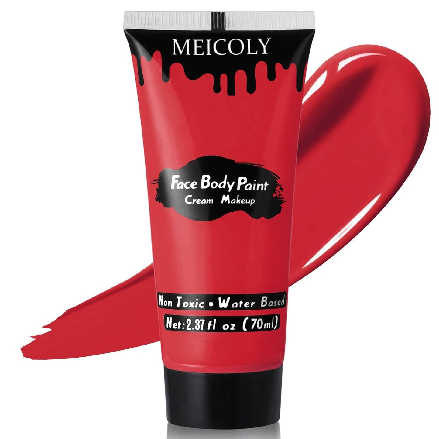 Devil Red Face Body Paint - 2.37 Oz Washable Water-Based Makeup for Halloween | Full Body Paint for Adults & Kids