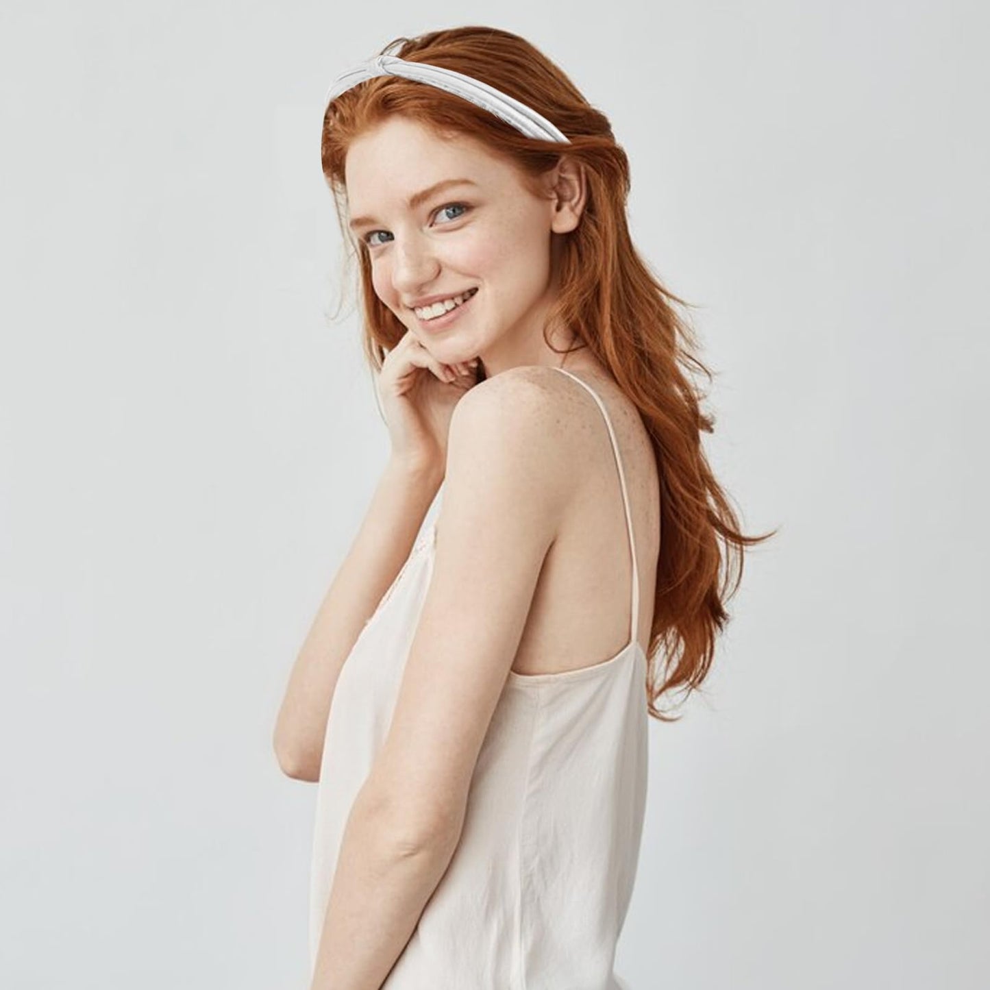 5 Pcs Cute Knotted Head Bands for Women’s Hair – Trendy Thin Leather Headbands, Fashion Kont Non-Slip Knot Hair Styling Accessories in Five Colors