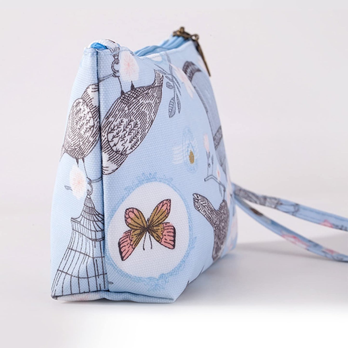 Qikuver Canvas Cosmetic Bags, 2 Pieces Cosmetic Bags for Women, Makeup bag Cute Cosmetic Bag Organizer Small Mini Makeup Pouch for Purse Toiletry Bag