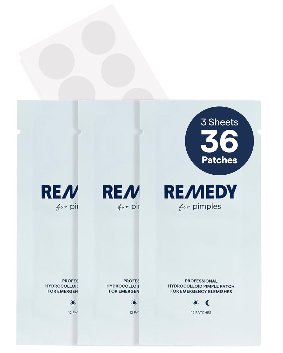 Hydrocolloid Pimple Patches - 36 Near-Invisible Acne Spot Treatments | Medical-Grade Blemish Concealers
