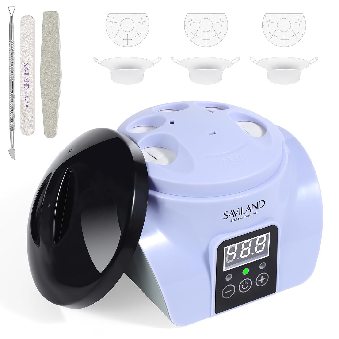 SAVILAND Non-Acetone Nail Polish Remover Pot - Quick & Easy Gentle Removal for Regular Polish | 80 ML