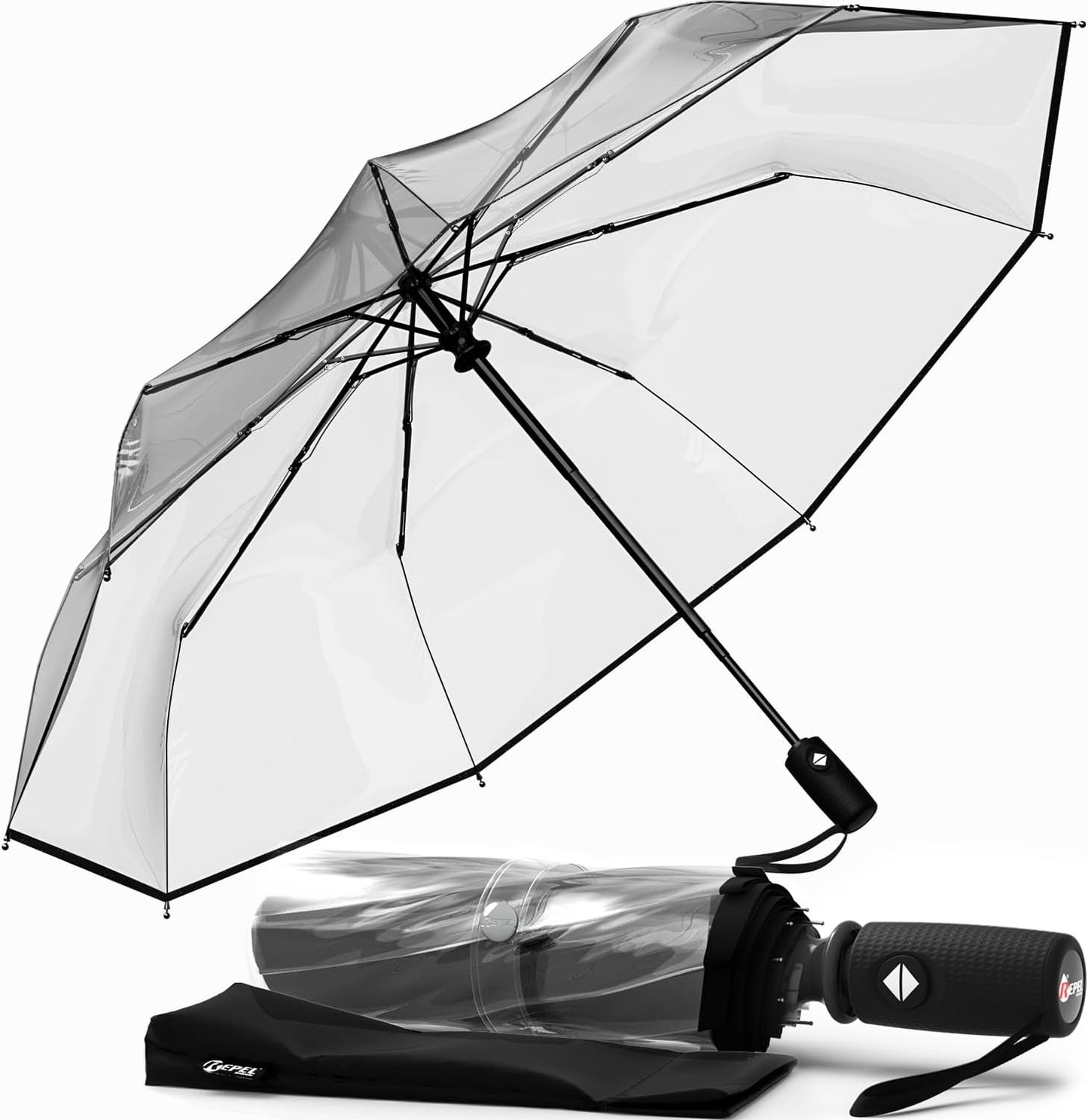 Windproof Travel Umbrella - Compact Auto Folding Design | Withstands 100MPH Winds, Durable & Lightweight for Men & Women
