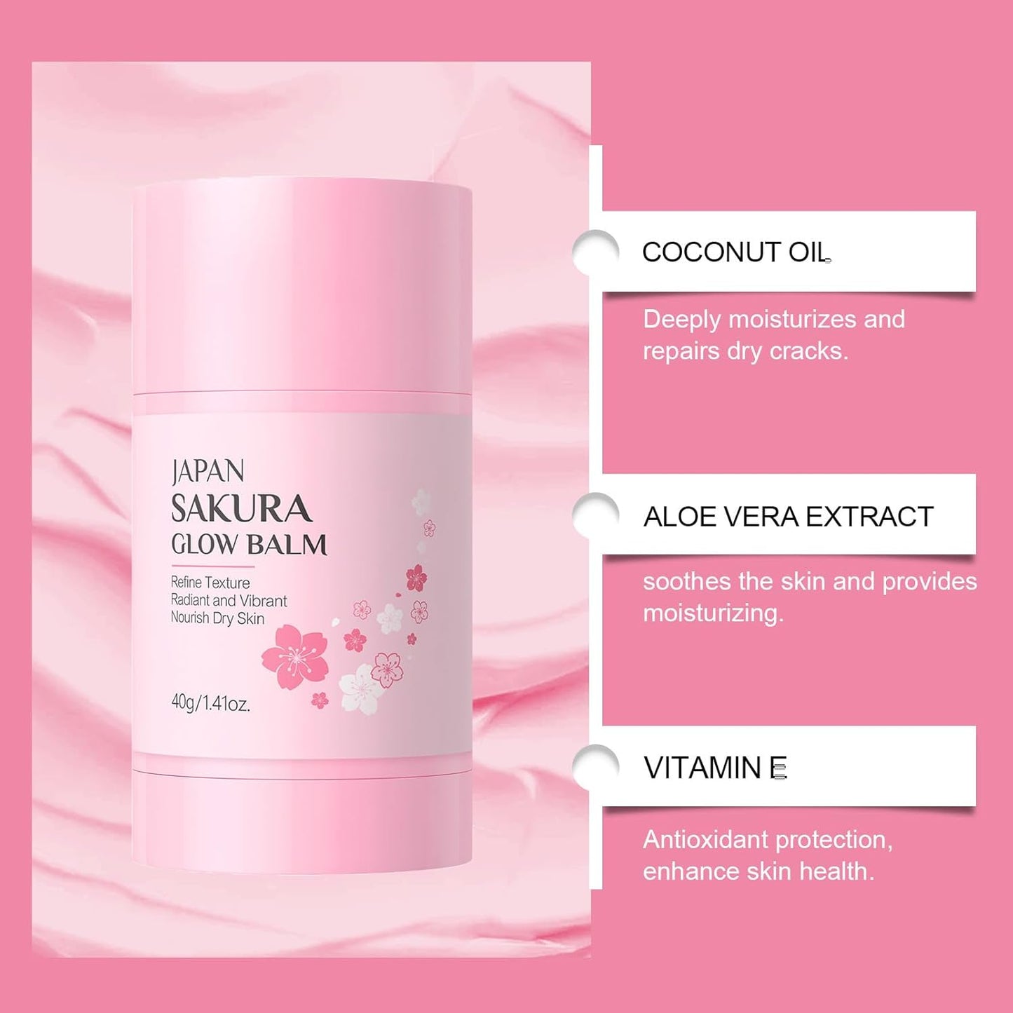 Sakura Foot Heel Stick - Deep-Repair Anti-Aging Balm for Dry Cracked Feet | 1pc