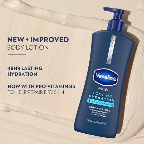 Vaseline Men Healing Moisture Cooling Body Lotion - 6.77 Fl Oz (Pack of 3)